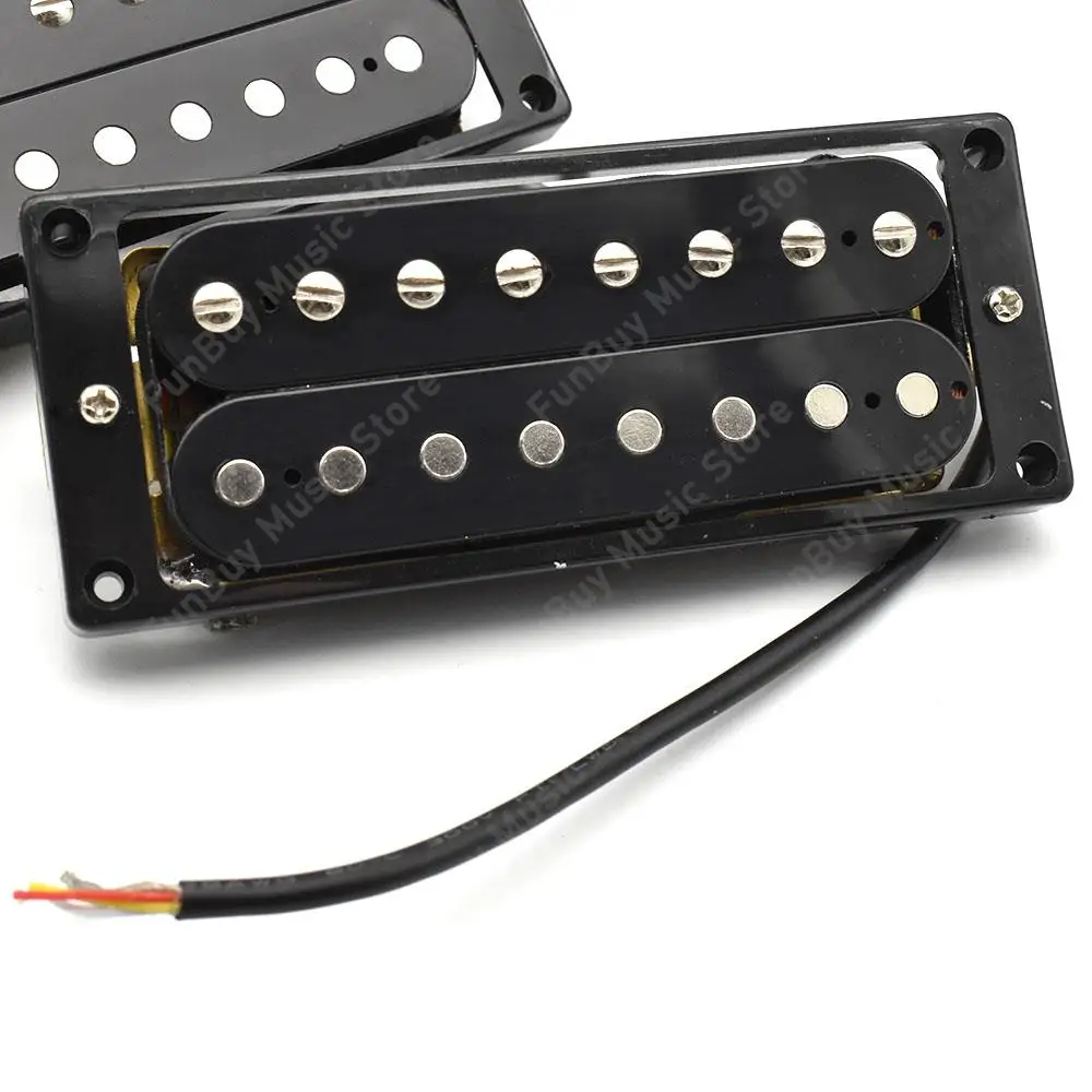 8 String Dual Coil Electric Guitar Humbucker Pickup Neck and Bridge Pickup Black for Lp Electric Guitar