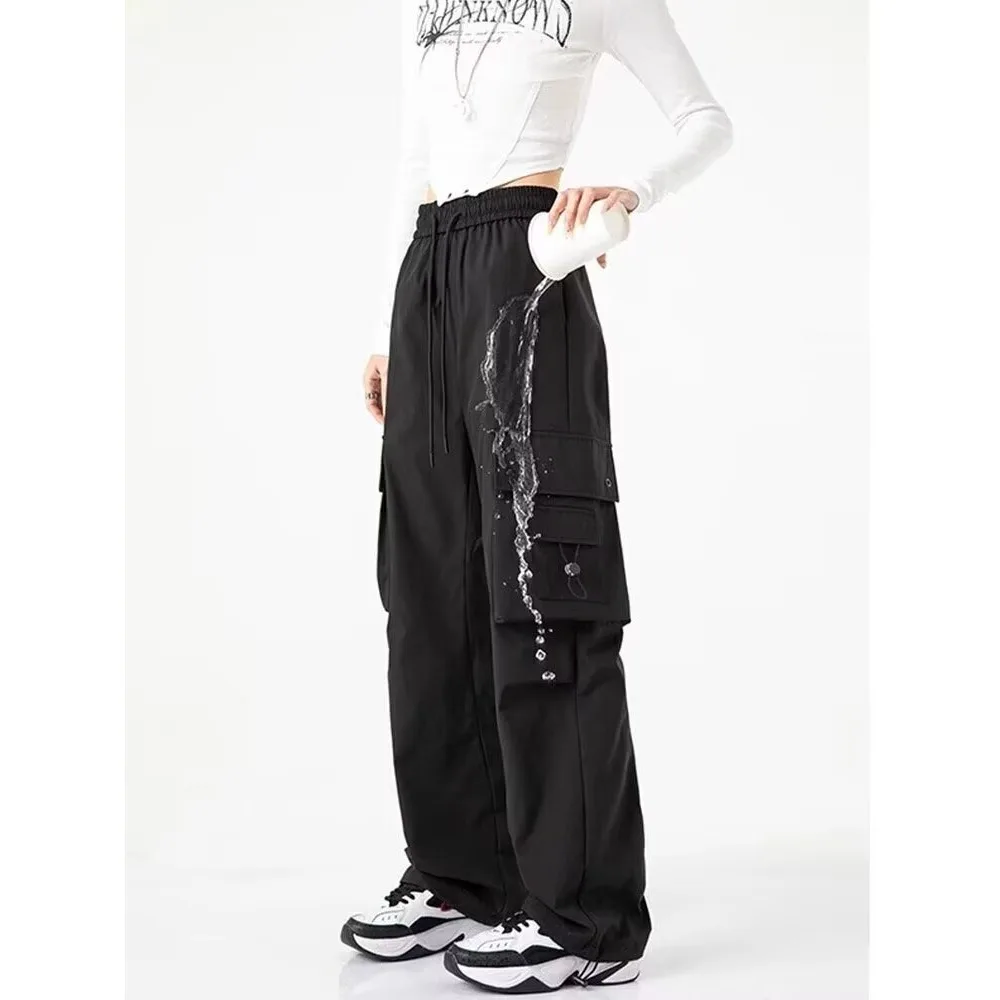 Men's Multi-Pocket Cargo Casual Pants For Activities, New Summer Model, American Style Trendy Brand, Waterproof, Loose Fit,