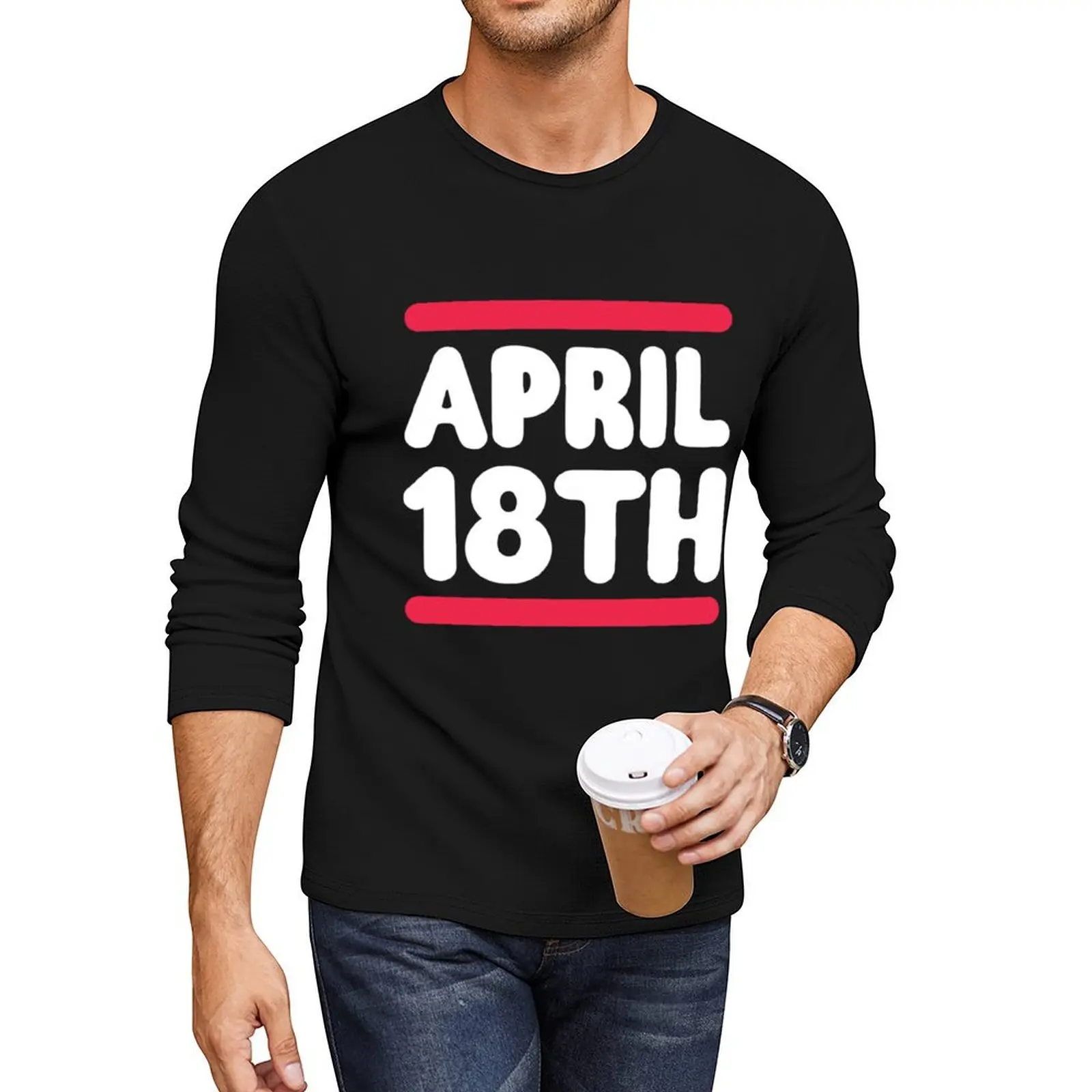 

jim jefferies april 18 забавная длинная футболка спортивные фанатские футболки футболка на заказ быстросохнущая футболка мужские футболки пакет