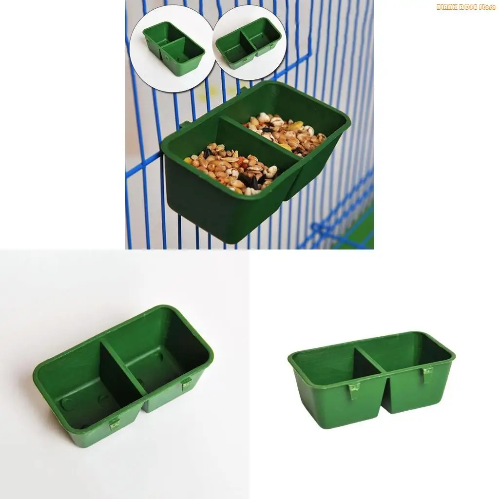 K1AE Chicken Water Cups Cage Hanging Plastic Bowl for Rabbits Easy to Clean