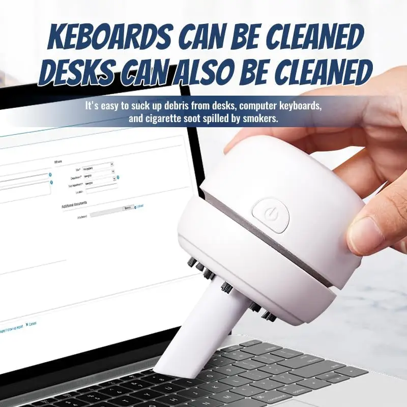 Miniaspiradora inalámbrica de mano, barredora de escritorio portátil, herramientas de limpieza para el hogar y la Oficina, limpiadores de teclado con migas de lápiz