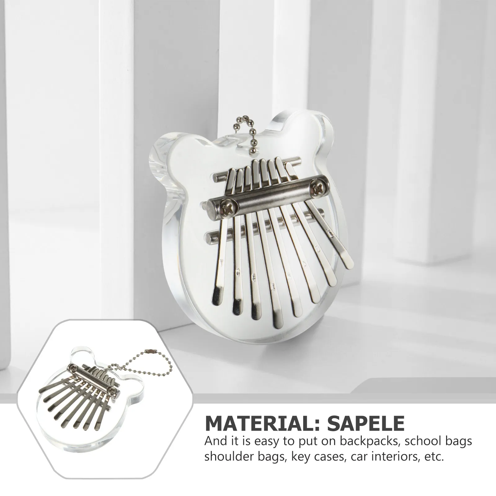 Small 8 Keys Thumb Piano Mini Kalimba Sapele Musical Instrument for Beginners Kids Finger Flexibility Development Mini Finger