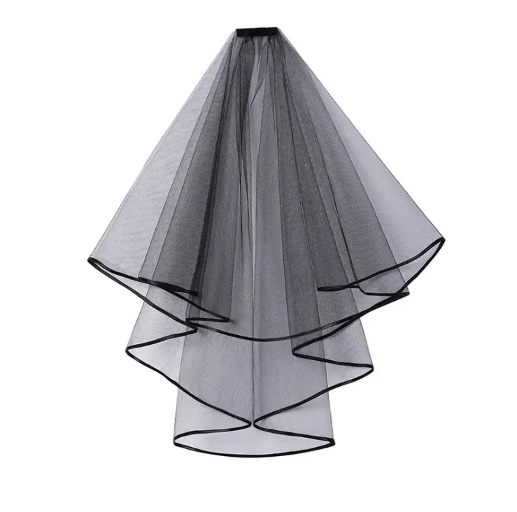 Party Decorations White Simple wedding Veil Long Bride Veils girl bridal with comb black