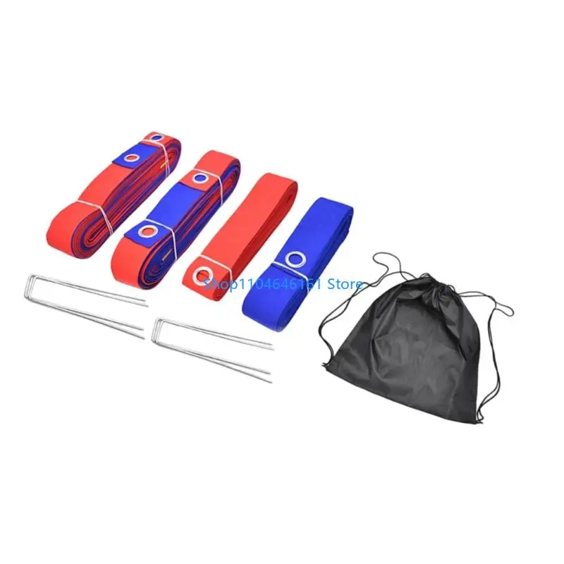 Beach Volleyball Line with Ground Nails for Grasslands Outdoor Sports Enduring