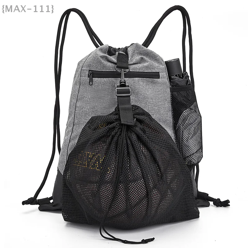 【لا】حقيبة ظهر رياضية محمولة على شكل كرة، حامل تخزين شبكي لكرة السلة وكرة القدم والكرة الطائرة للتدريب في الهواء الطلق