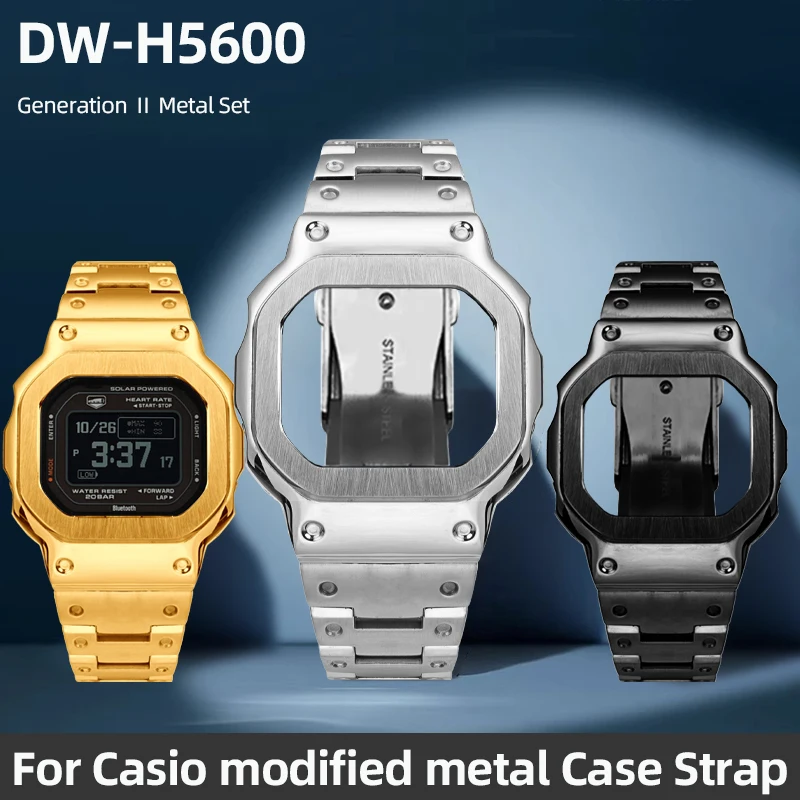 

Металлический корпус DW H5600 для Casio G-shock 3516 DW-H5600MB Сердце чемпионов, маленький квадратный модифицированный ремешок для часов из нержавеющей стали