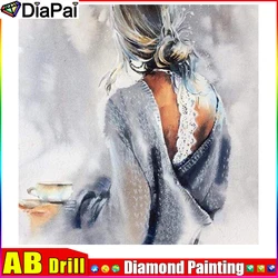 DIAPAI AB 5D pittura diamante trapano completo ricamo diamante 