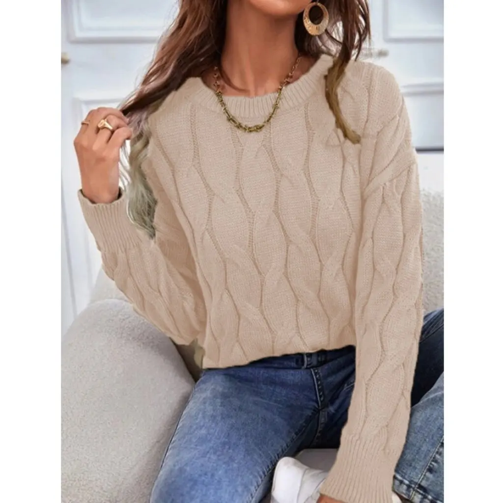 

Women's Loose Knitted Pullover Sweater Coat Autumn Winter New Independent Station European And American Style