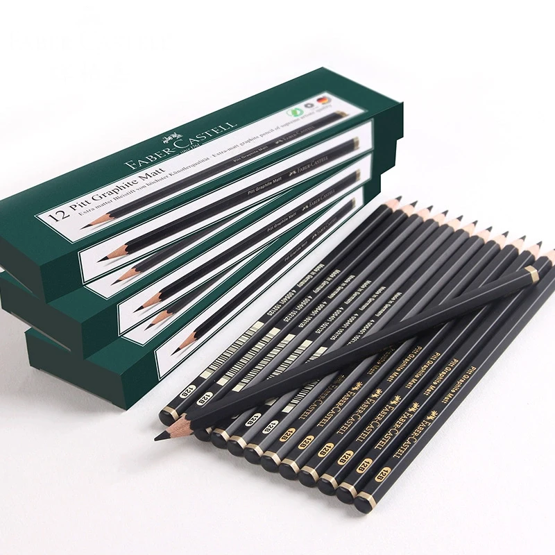 Faber-Castell Matte Sketch Pencil Art Graphite For Shading Sketch Black Lead Design Writing Drawing Graphite Pencils Supplies