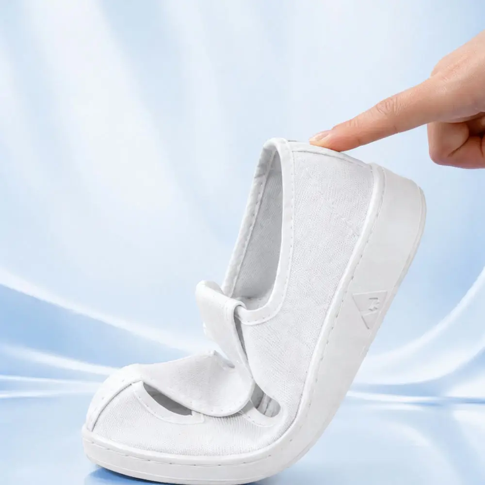 Breathable Canvas ESD Shoes Antistatic Protective Footwear For Cleanroom Lab Industrial Work Wear Durable Non Slip Soles
