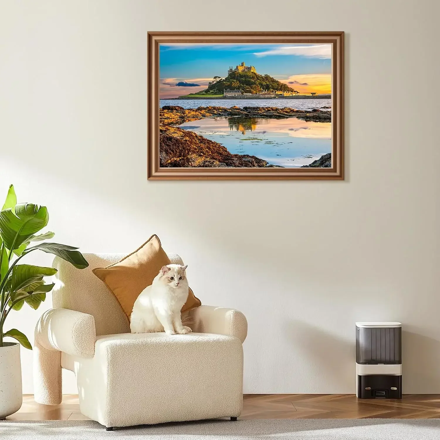 Puzzle Jigsaw Kayu Kastil Pulau Bersejarah Latihan Otak Relaksasi Sains Kekasih Hadiah Dekorasi Dinding Rumah untuk Teman Dewasa