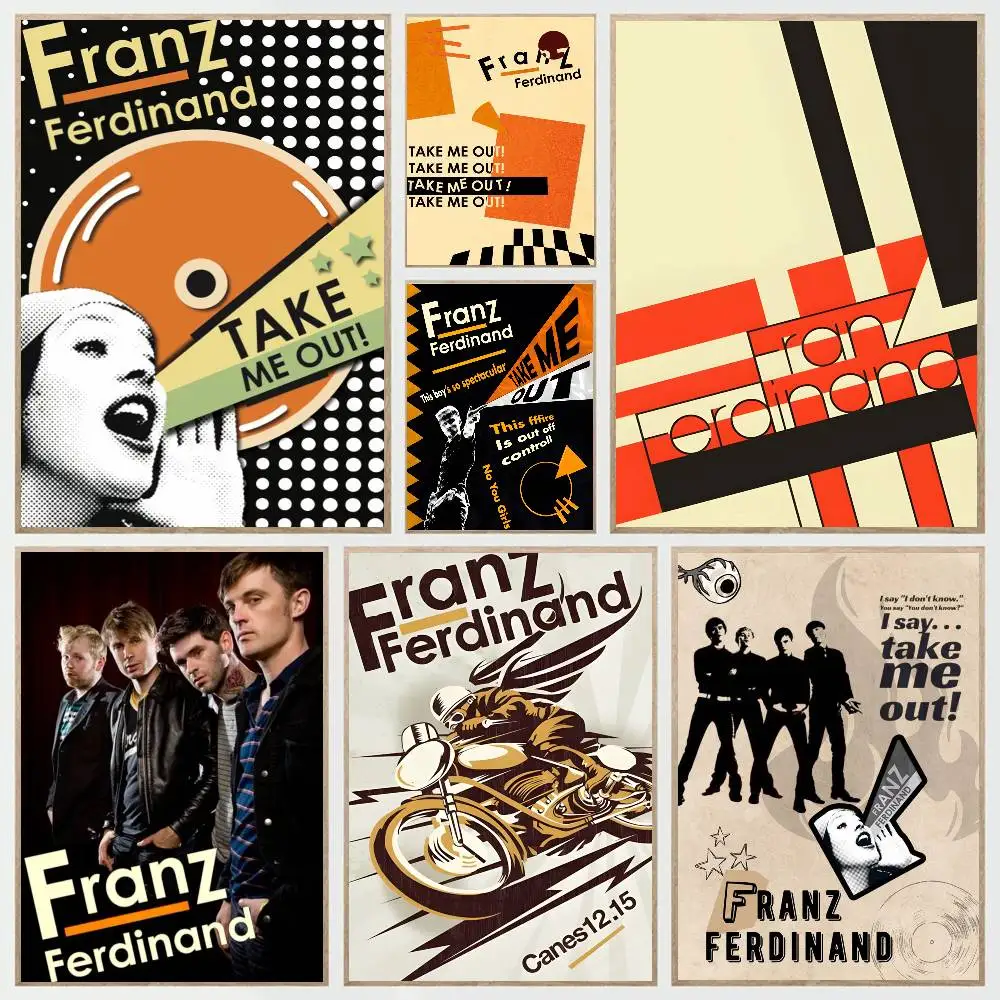 1pc Franz Ferdinand Poster Sticker Print Waterproof Wall Art For Living Room Bedroom Home Decor