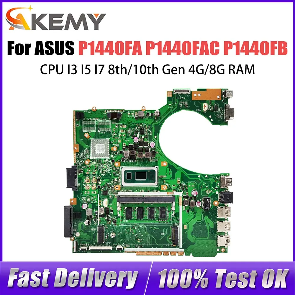 P1440F Notebook Mainboard For ASUS PRO P1440FB B1440FA P1440FA Laptop Motherboard CPU I3 I5 I7 8th Gen 4G/8G RAM 920MX DDR4