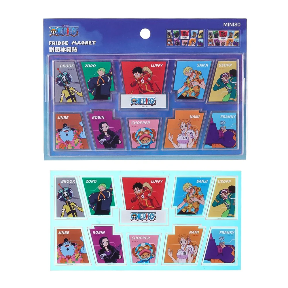 One Piece Anime Puzzle Fridge Magnets Set -  Collectible Magnetic Refrigerator Stickers Kit