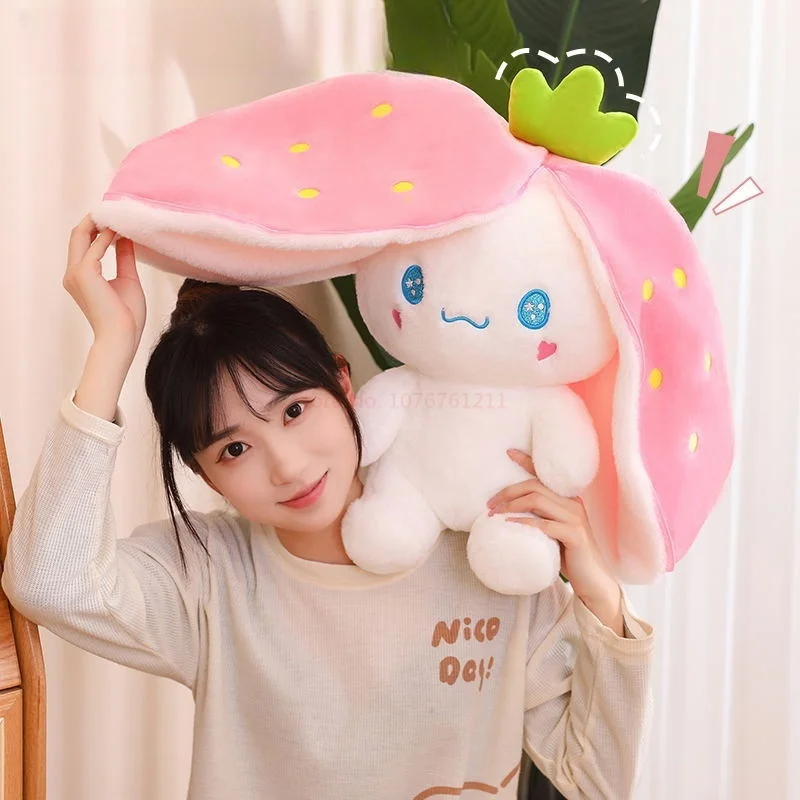 Sanrio Cinnamoroll Cosplay ananas fragola carota carino peluche bambola giocattoli cerniera Design cuscino da tiro decorazione del letto regalo di