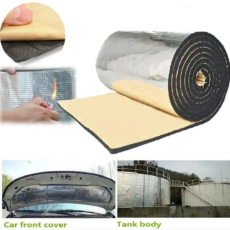 Car Heat Sound Deadening Insulation Mat Auto Sound Deadener Foam Heat Insulation Pad for Auto Hood Engine Roof Door Trunk