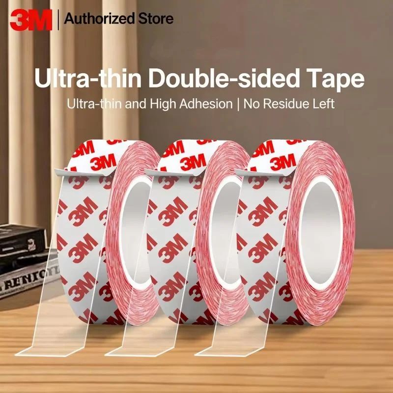 3M Ultra-thin Translucent Double-Sided Adhesive Tape High-Viscosity Wall Decoration Fixed Strong Tape Non-Trace  Adhesive Tape