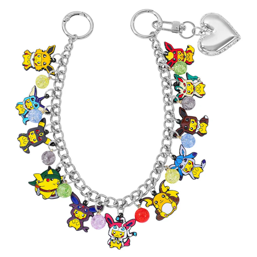 

Мультяшная серия Покемон Пикачу, металлическая эмалированная подвеска, креативная индивидуальная цепочка для сумки, подходит для подарочных аксессуаров для фанатов