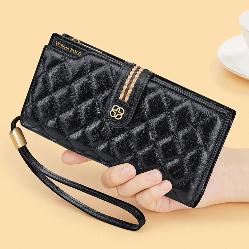 

Women's Fashion Genuine Leather Wallet Long Handle Bag Multifunctional Zero Wallet Personalized Mobile Case