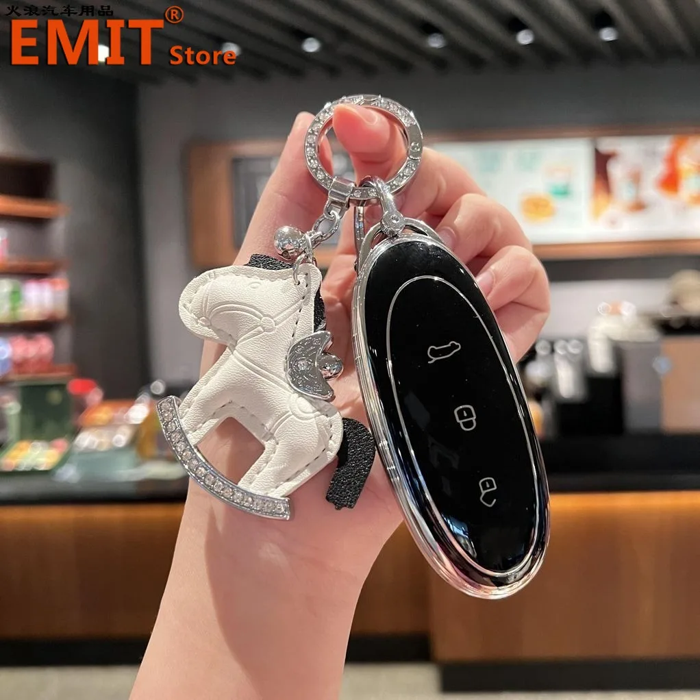 

Car Key Case Cover Shell for Dongfeng NAMMI 01 2024 2025 New Engery Car-Styling Remote Decoration Keychain Holder Accessories