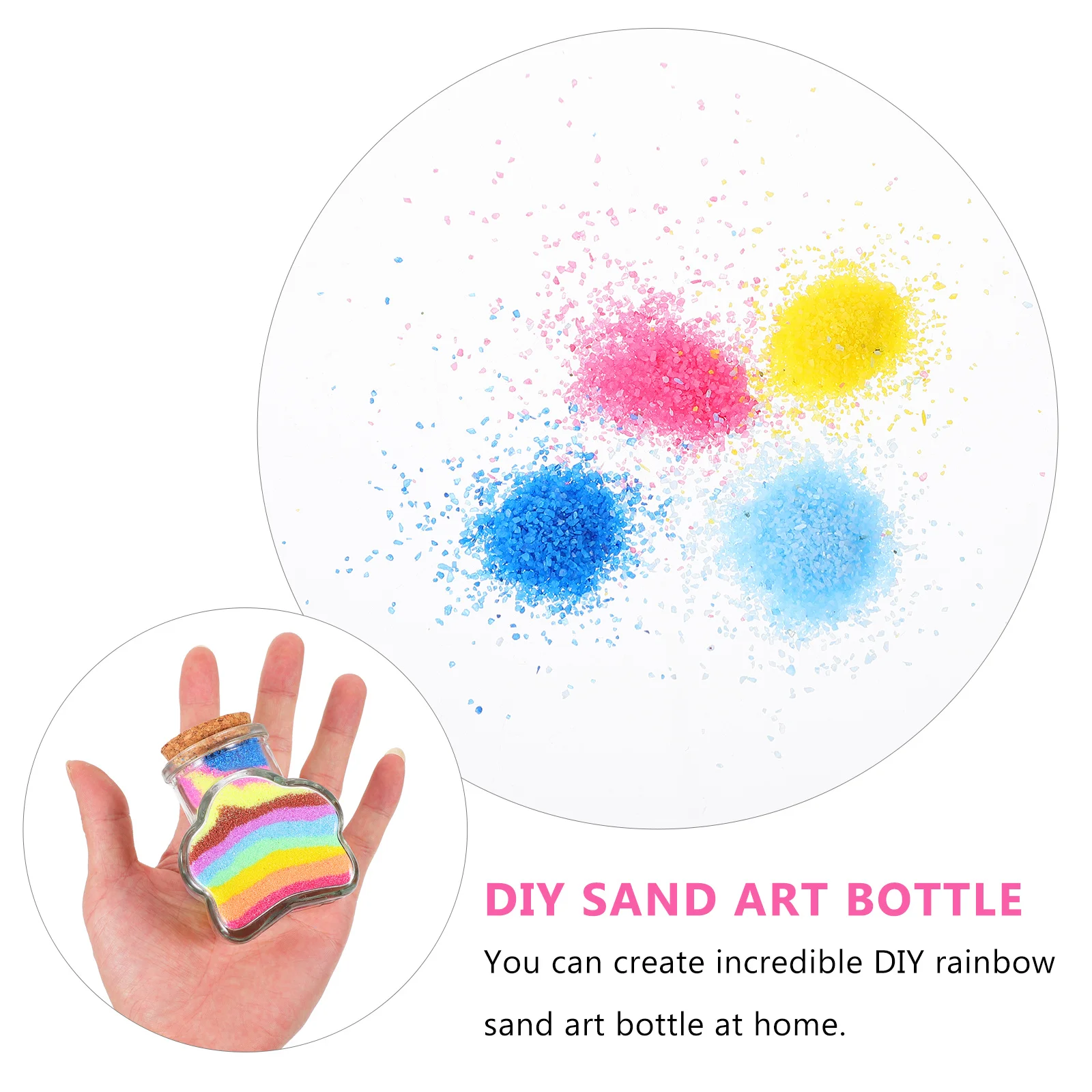 

1 set 1 Set Sand Art Bottle Diy Colorful Sand Craft Kit For Home Wedding Party Decoration Gift Wishing Bottle Vase Decor