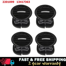 1/2/4 adet siyah/krom A/C havalandırma kapağı Outlet Grille Opel ADAM CORSA D MK3 Vauxhall için uyar 13417363 2201099