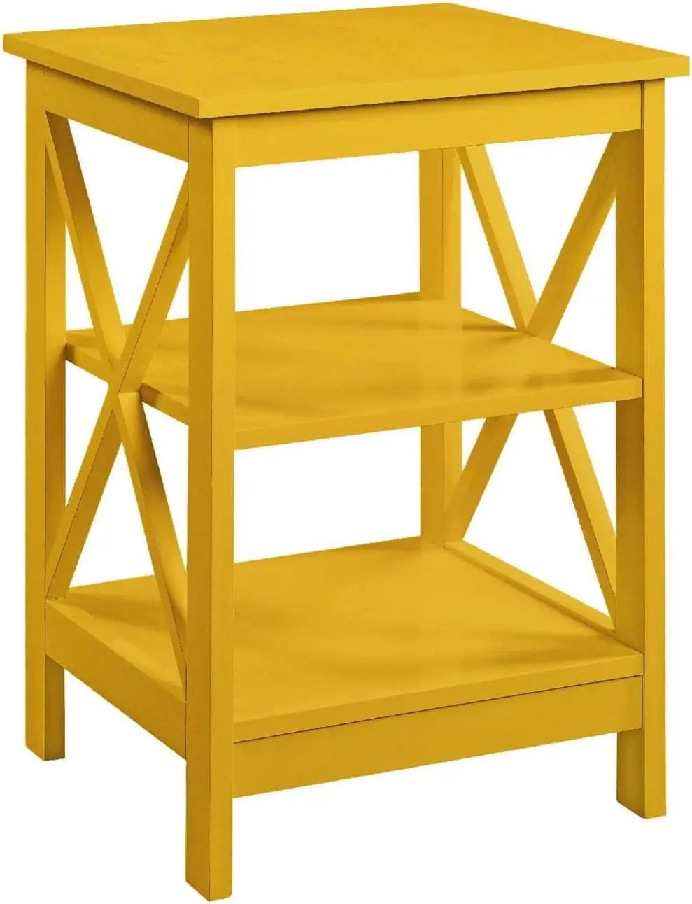 

Oxford End Table 15.75"" - Modern Living Room Table With Storage Shelves, Transitional Nightstand Side Table For Home Decor And