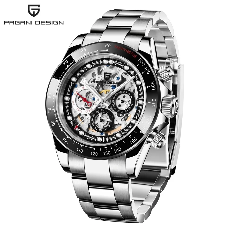 New PAGANI DESIGN 1653 Top Luxury Men's Automatic Mechanical Watch  Diamond Set Design Cool Watches For Man Pagani Design
