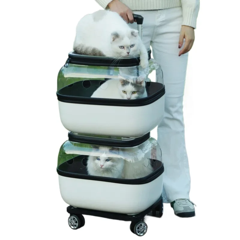 

Pets, trolley case, double layer, cat bag, portable, space capsule, going out.