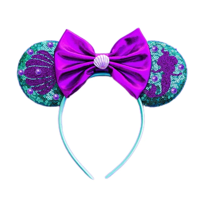 Mermaid Mickey Mouse Ears Headband Minnie Hair Bows Charactor For Women Festival Hairband Girls Hair Accessories Various Styles