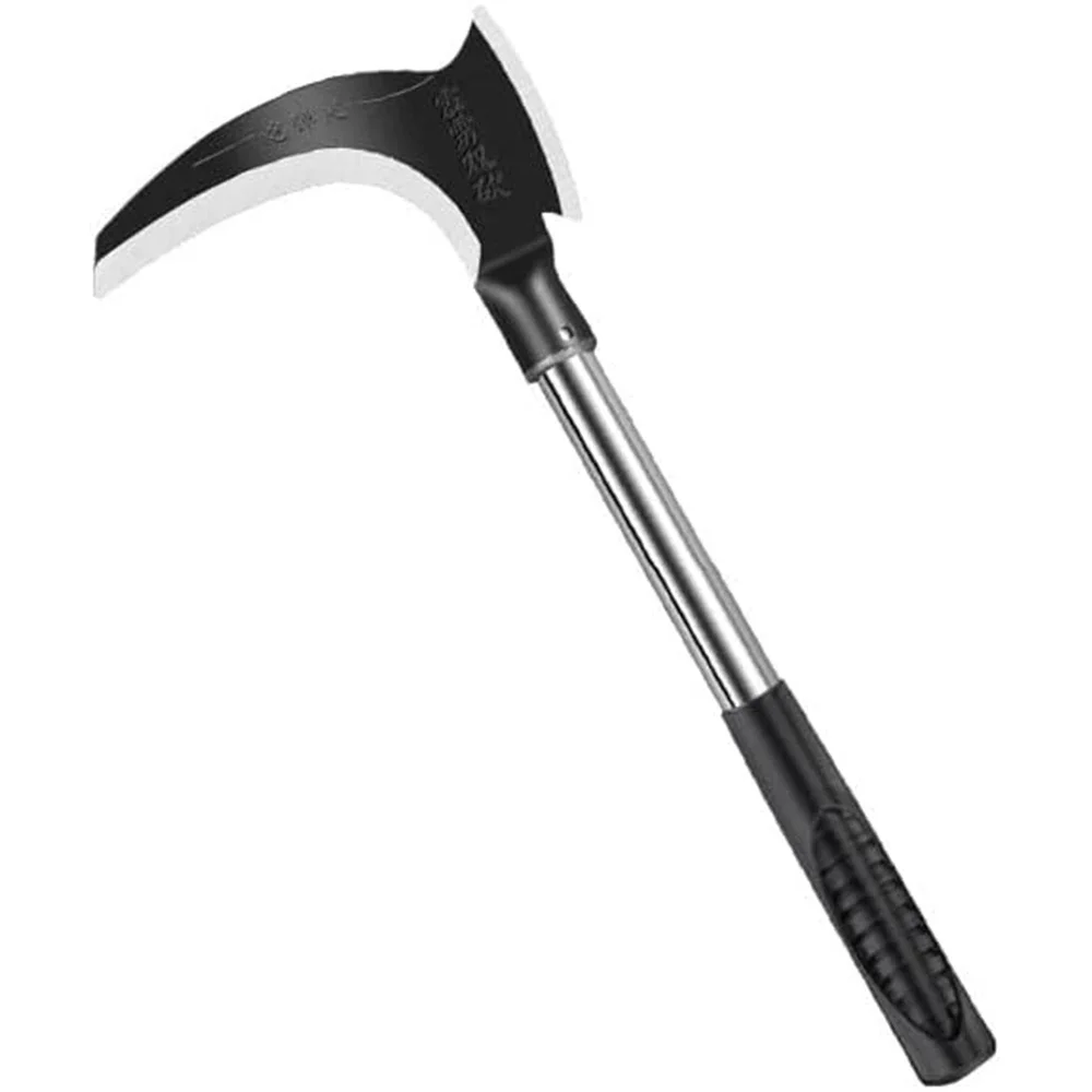 Alta manganês aço duplo Sickle com alça, Cortar Machete, Corte agrícola, Weeding Wood Hand Tool