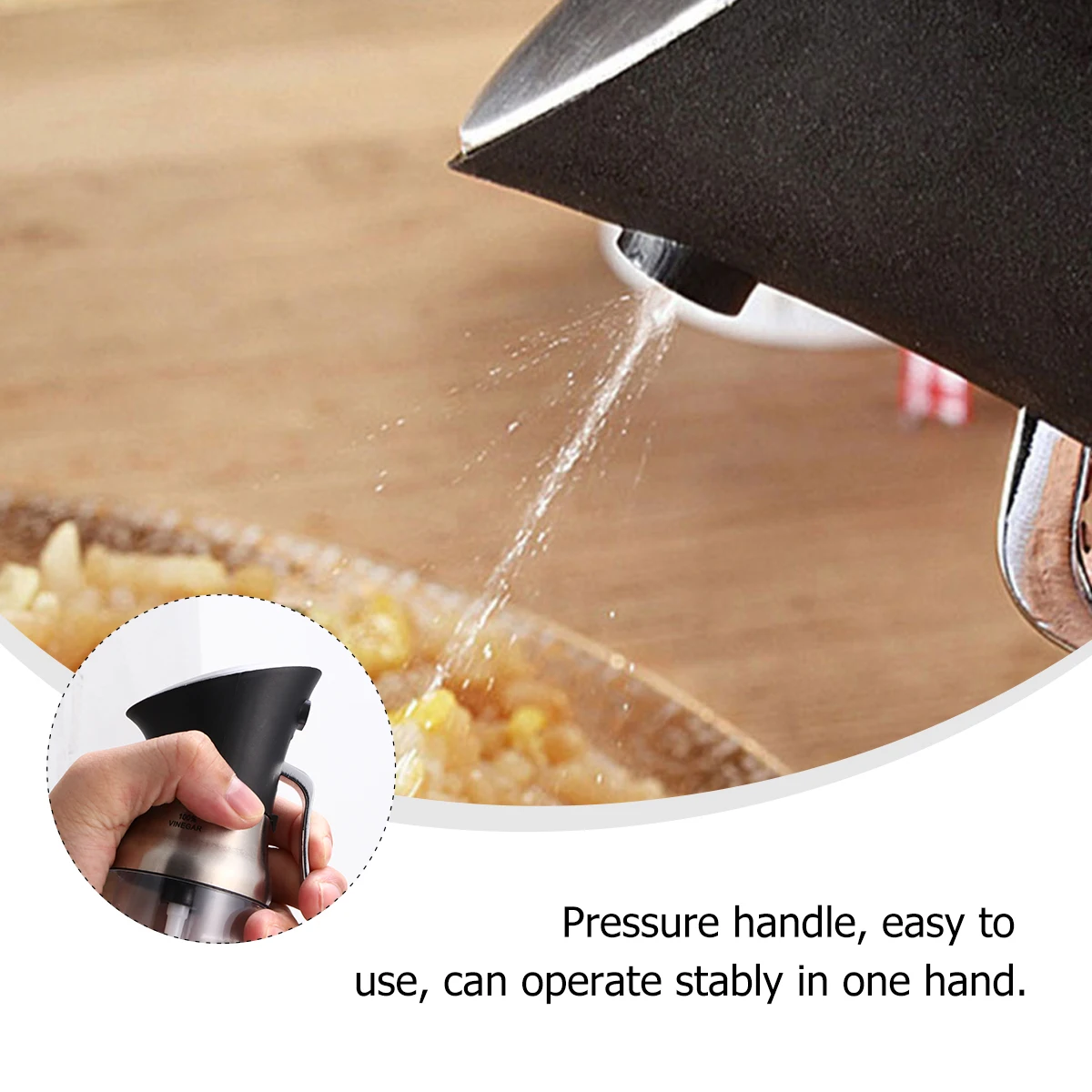 

Oil Vinegar Spray Bottle Dispenser Soy Sauce Dust-proof Kitchen Sprayer Stainless Steel Cooking Food