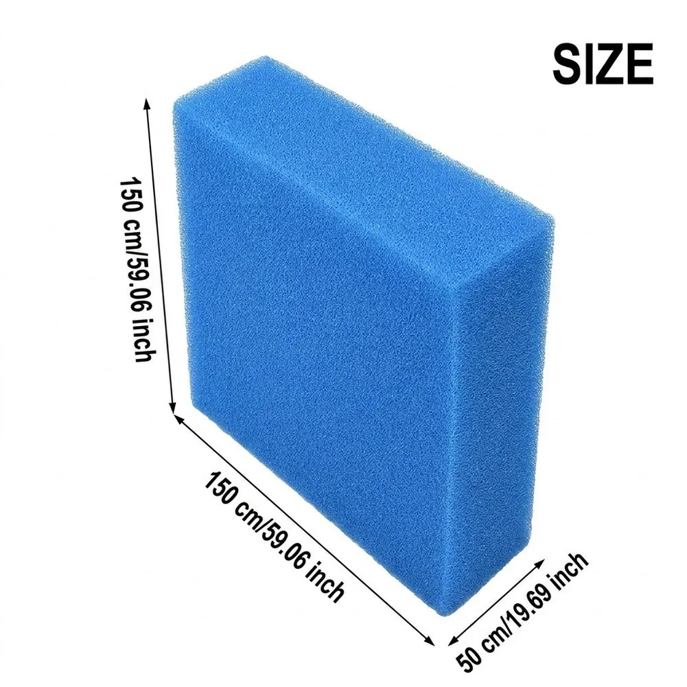 Aquarium Filter Sponge Block Measuring 150 x 150 x 50 mm for Reliable Mechanical Filtration in Freshwater and Saltwater Tanks