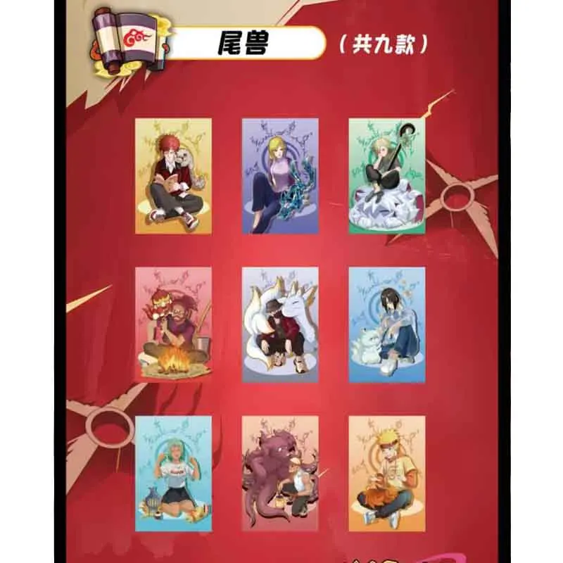 Original Naruto Collection Cards Wave 1100% Acrylic Color Paper Beijing Wholesales Rare Anime Playing Cards Games Kids Toy