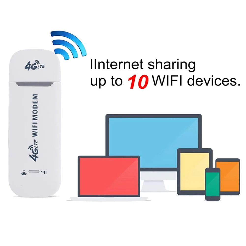 Модем RISE 4G LTE FDD 3G WCDMA UMTS USB-ключ WIFI Stick Data Широкополосный доступ со слотом для SIM-карты (европейская версия)
