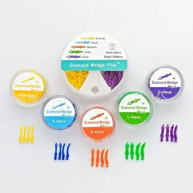 40/120pcs box Lab Diamond Gap Wedge with 5SizesS
