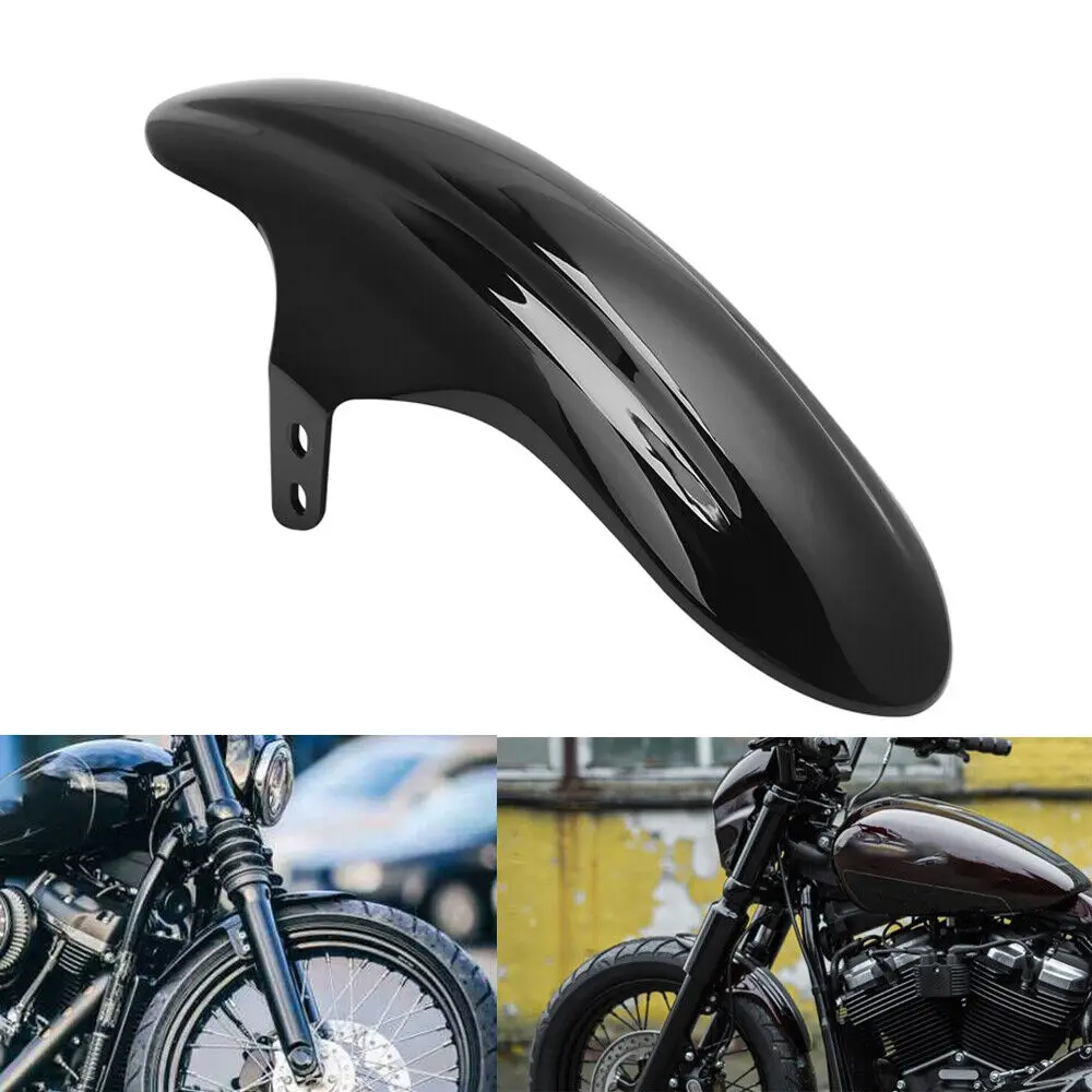 Motorcycle Gloss Black ABS Front Fender Fit For Harley M8 Softail Street Bob FXBB FXBBS 2018-2022