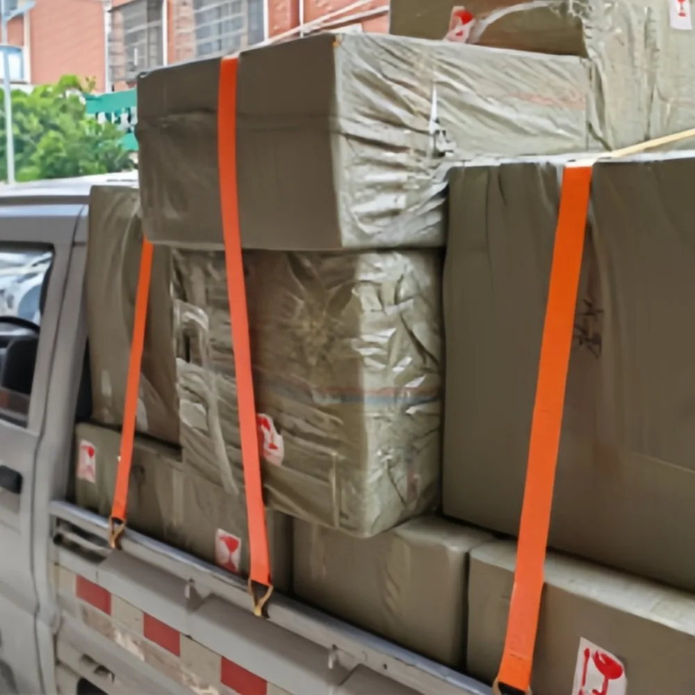 3m/6m Heavy Duty Metal Buckle Tie-Down Cargo Polyester Straps Secure Luggage and Cargo Transport Tightening Strap for Car Truck