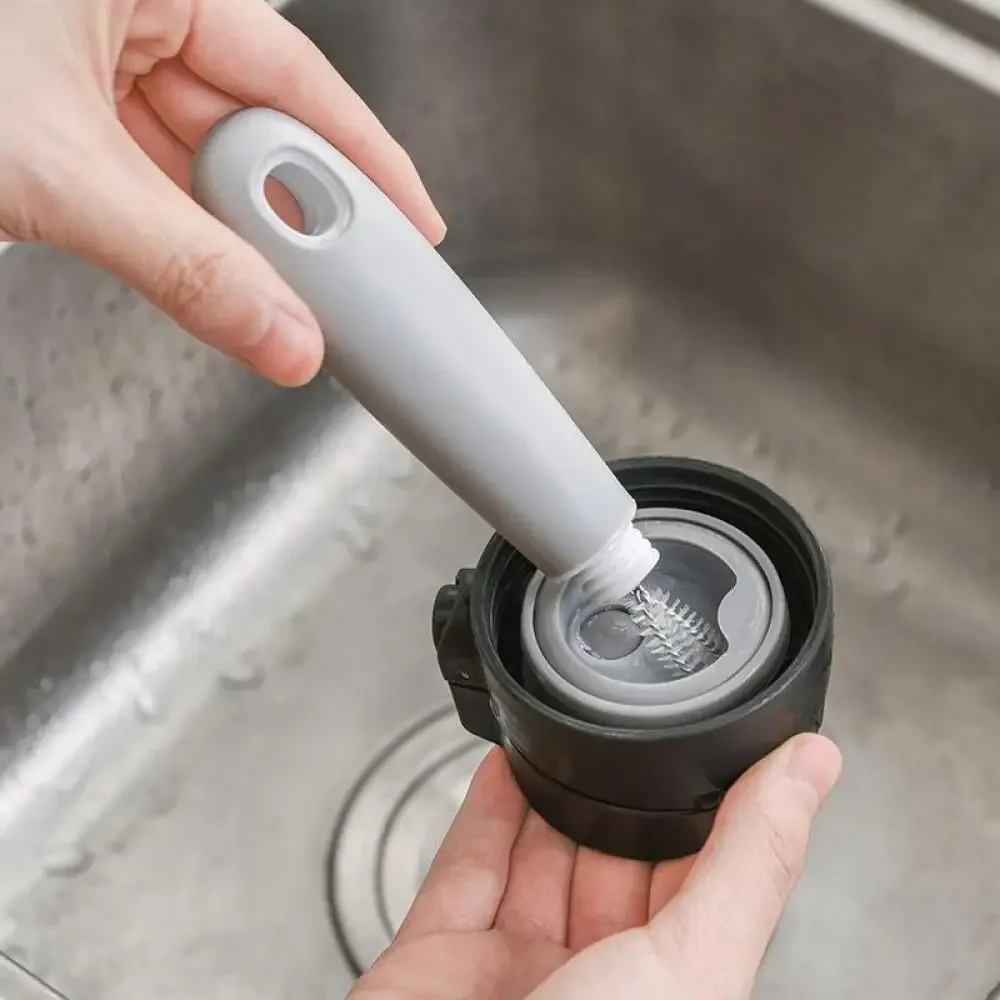 Cup Brush Long Handle Detachable Non Dead Angle Water Cup Brush Cleaning Bottle Stain Removing Washing Pot Brush Kitchen Tool