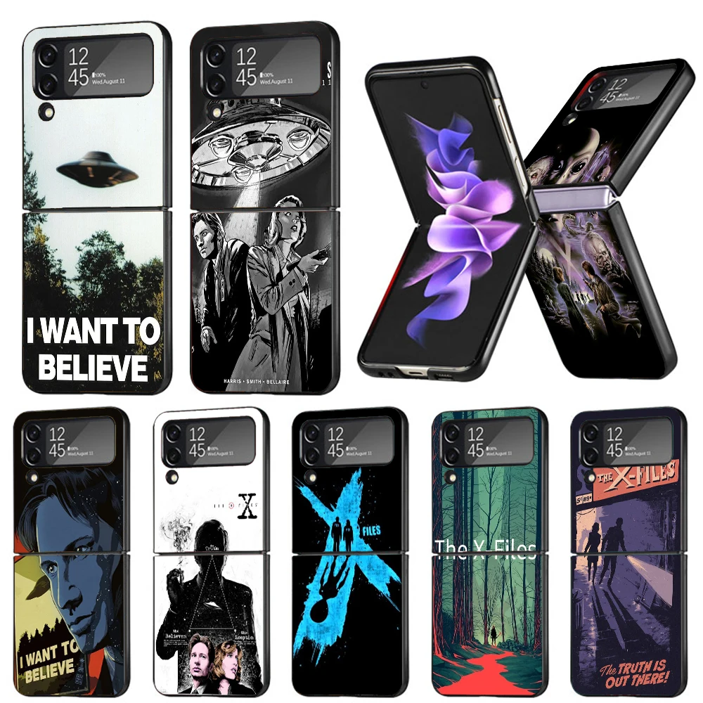 The X Files I Want to Believe Phone Case For Samsung Galaxy Z Flip6 5G Flip5 Flip4 Flip3 ZFlip 6 3 4 5 Hard PC shockproof Back C