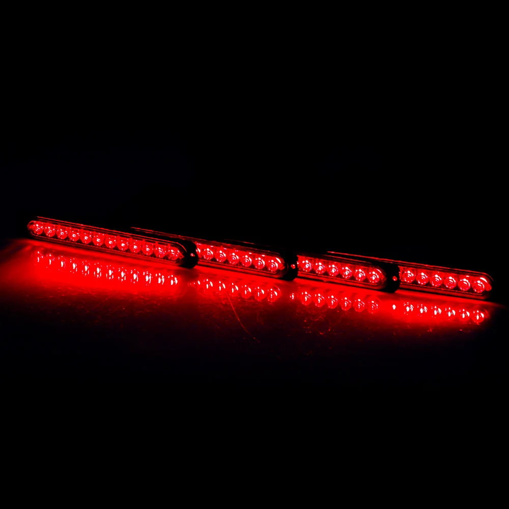 Lot De 4 Mini Lumières Stroboscopiques LED Sans Fil – 8 Couleurs, Télécommande, USB Rechargeable, Étanches IP65 – Pour Voiture, Moto, Vélo, Drone, Camping