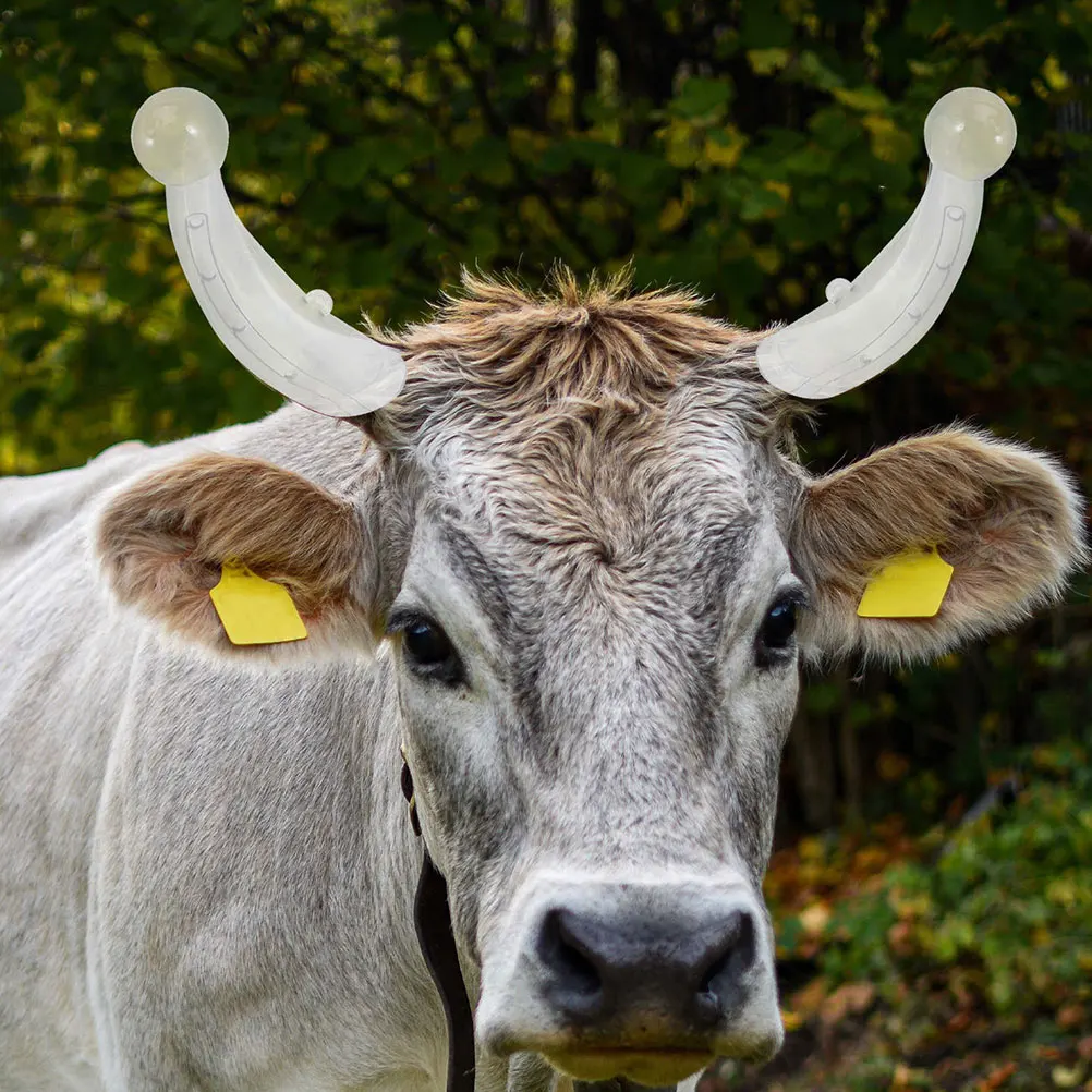 

1 Pair Silicone Ox Protective Covers Sturdy Durable Anti-Collision Calf Farm Supply Horn Protector For Cattle Cow Horns