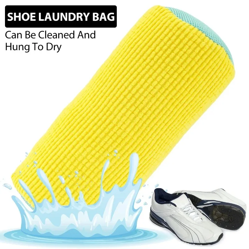 Washing Shoes Bag Padded Net Laundry Shoes Protector Fluffy fibers Polyester Sneaker Washing Friendly Laundry Bag Drying Bags image 5