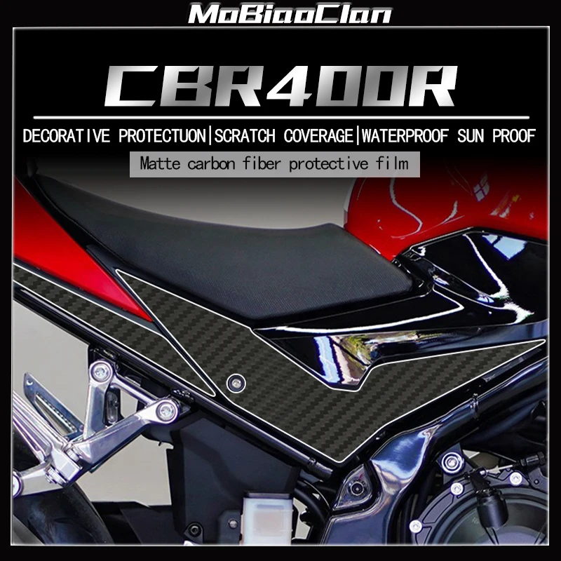 

For HONDA CBR400R cbr 400 r Motorcycle accessories 3D Carbon Fiber Fairing Stickers Kits Pasted On Bike Body Plastic Parts Area