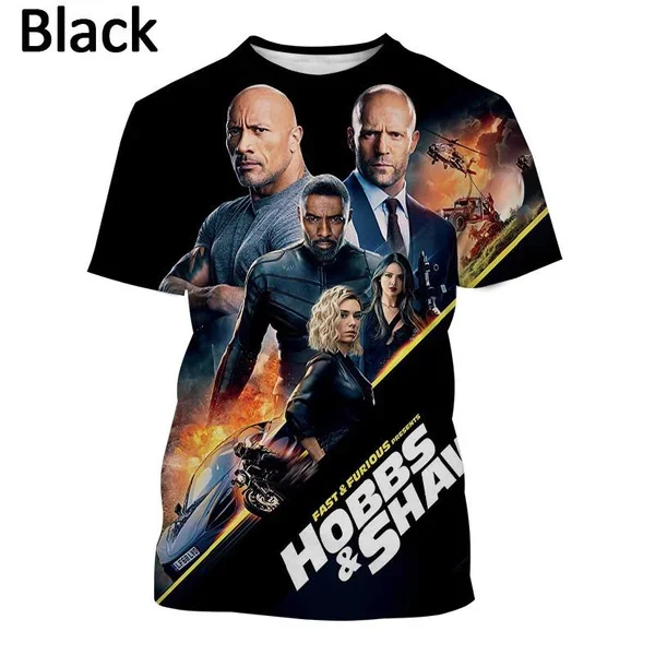 New Fashion Sexy Wonderful Vin Diesel Paul Cool Streetwear Short Sleeve Top The Fast and The Furious 3D Printed T-Shirt