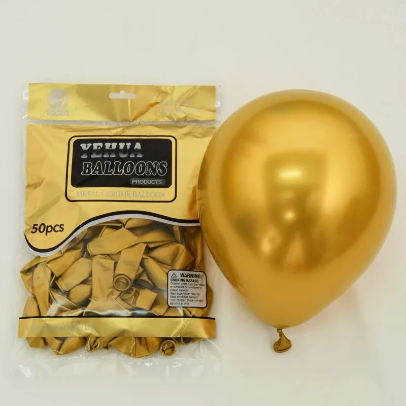 10Inch 50pcs Metal Balloons Wedding Decorate Happy Birthday Party Wholesale Globo Latex Balloon Baby Shower Valentine\'s Day Gift