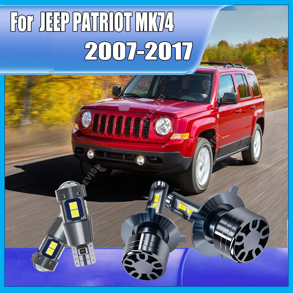 

Xenon White LED Headlight Bulbs High Low Beam Canbus functionality For JEEP PATRIOT MK74 2007 2008 2009 2010 2011 2012 2013-2017