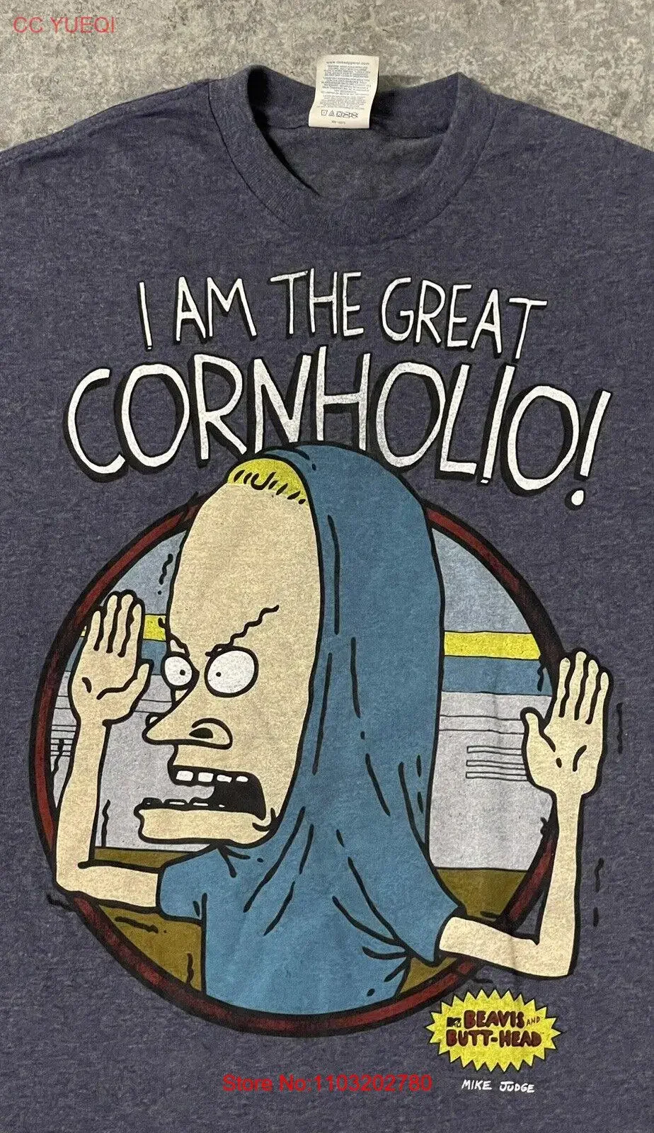 Мужская футболка MTV Mike Judge Beavis And Butt Head I Am The Great Cornholio, винтажная стираная уличная одежда, удобная растянутая Мужская футболка MTV Mike Judge Beavis And Butt Head I Am The Great Cornholio, винтажная стираная уличная одежда, удобная растянутая