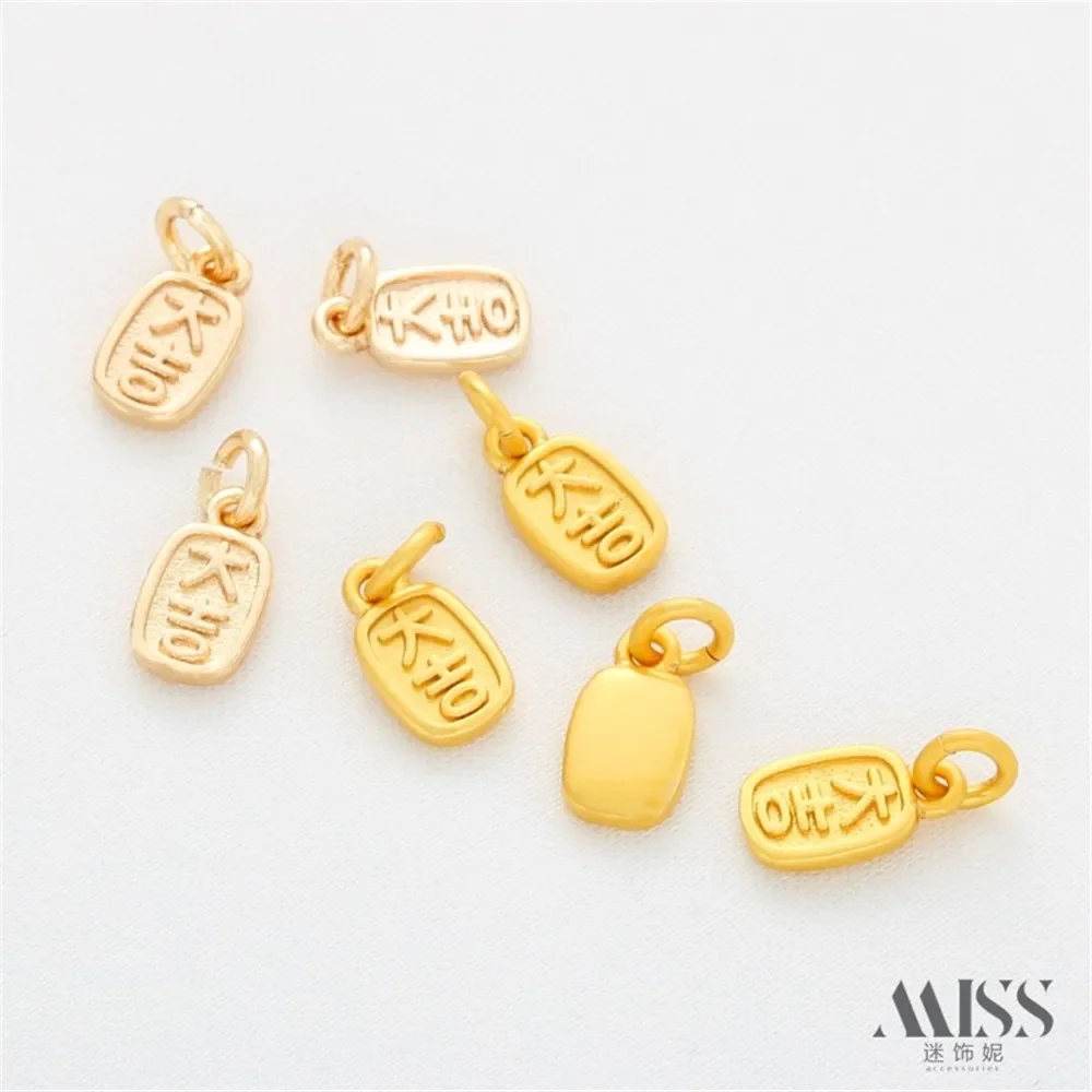 14K gouden tas, kleurbehoud geluk geluk hanger kleine hanger DIY armband, ketting, sieraden accessoires.