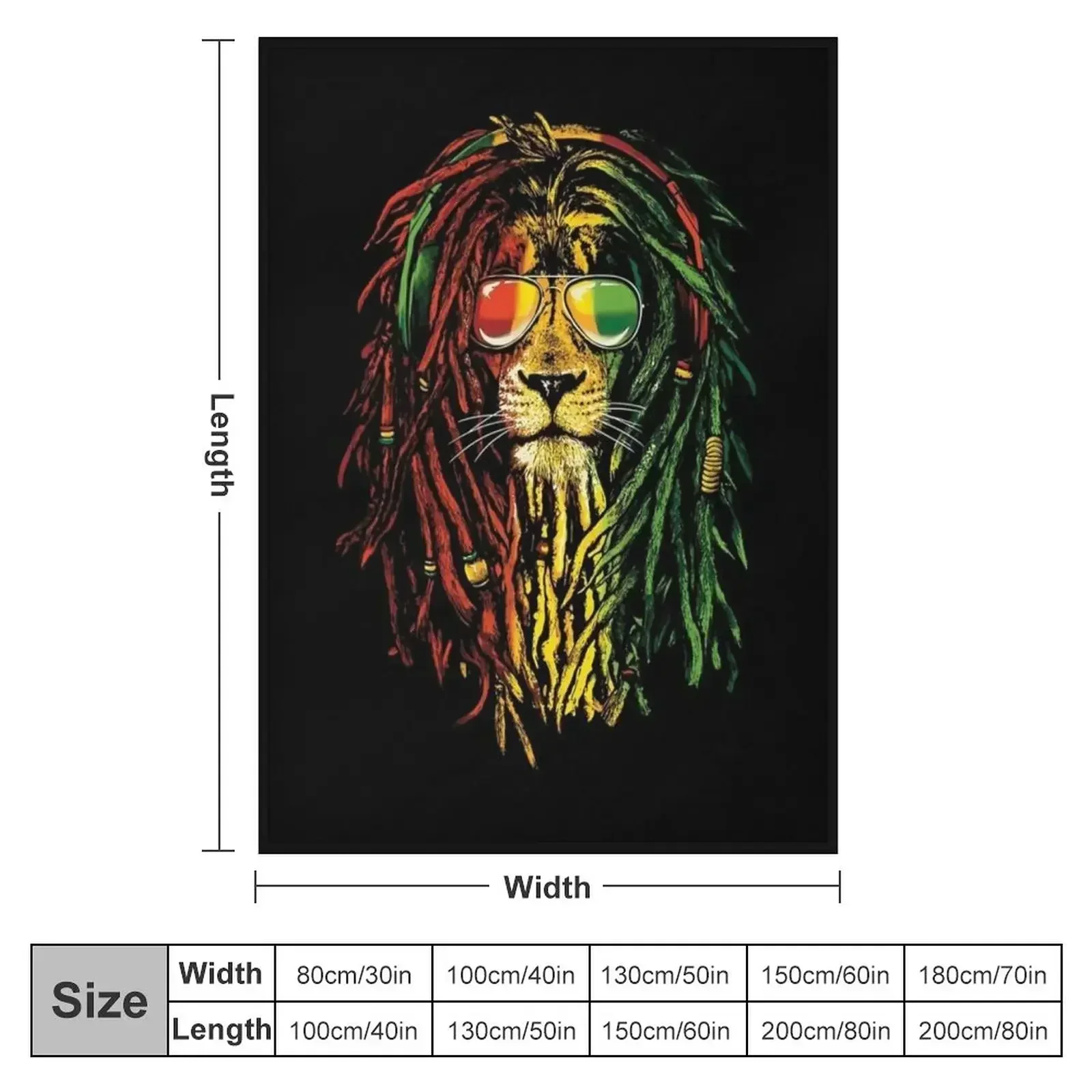 Bob Marley Lion Throw Blanket Weighted Warm Blankets